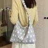 2026 Bolso de Hombro Chic de Lunares Estilo Coreano de Gran Capacidad de Moda, Bolso Cruzado Casual Plegado de Nicho para Viajes Diarios