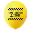 Veículo de Engenharia de Construção Decoração de Festa Sinal de Alerta de Escavadeira Balão de Látex Suprimentos de Decoração para Festa de Aniversário Infantil