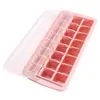En Stock Caja de Almacenamiento de Comida para Bebés de 15 Compartimentos y 24 Compartimentos con Tapa, Charola de Hielo de Silicona, Caja de Hielo para Hacer Hielo DIY, Grado Alimenticio