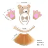 Diadema de Animales Transfronteriza de Halloween Peluche Lindo Oso de Dibujos Animados Diadema Amazon Diadema de Oso Panda Tridimensional