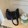 Bolsa de Lona Transfronteriza para Mujer 2026 Nuevo Verano Casual Estilo Coreano Moda Bolso de Mano Bolso de Hombro Simple de un Solo Hombro Bolsa de Lunares