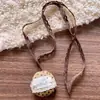 Novo Outono Início Cor Mori Girl Roupas Infantis Corrente Marrom Urso Fofo Corrente de Animal Tecido Acessórios para Adultos