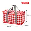 Caja térmica bolsa de picnic de gran capacidad, cesta de picnic portátil al aire libre con película de aluminio engrosada, cesta de picnic plegable para acampar