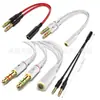 Los fabricantes suministran cable de audífono para computadora de doble orificio, cable adaptador uno-dos, cable de audio de 3.5 mm de audífono de teléfono móvil a computadora
