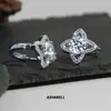 En stock de fábrica Pendientes Mosane de Plata de Ley S925 con Diamante Pendientes Mosane de Plata de Ley de Sentido Avanzado Nicho Pendientes Pendientes Pendientes Pendientes