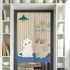 Cortinas de puerta de animales de dibujos animados al por mayor para cocina y baño, cortinas divisorias para entrada y almacenamiento, medias cortinas sin taladro