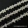 Cadena de Diamante Perla de Cadena Trébol de Cuatro Hojas Cadena de Diamante Soldada Cadena de Código Elegante Accesorios para Sombreros Ropa Accesorios de Bricolaje Cadena de Garra de Cristal