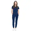 Aliexpress Verano Delgado Traje de Scrubs de Doble Bolsillo Set de Bata Quirúrgica Uniforme de Trabajo para Salón de Belleza Hecho a Medida en Múltiples Tallas