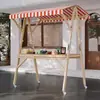 Barraca de Mercado Suporte de Exibição Barraca de Mercado Noturno Prateleira Carrinho de Flores Suporte de Exibição Promocional Carrinho de Barraca de Rua Móvel Dobrável