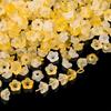 Acrílico degradado salpicado de oro lirio orquídea con cuentas sueltas para joyería DIY accesorios flor artificial pendientes collar material