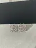 Colar de Trevo Oco de Alta Qualidade, Colar Herry Winston, Pingente em Formato de Flor Oca com Diamantes Completos em Ouro V, Estilo Ins de Alto Padrão