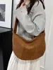 Bolso de hombro cruzado para mujer de estilo perezoso, gran capacidad, con pliegues, para uso transfronterizo, tipo bolsa de dumplings, repelente al agua