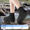 Cubrezapatos de Lluvia de Látex Impermeables de Tubo Corto, Fáciles de Quitar, Antideslizantes y Resistentes al Desgaste, Botas de Lluvia para Senderismo y Ciclismo para Hombres y Mujeres