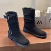 Botas de Moda de Tobillo Medio Plegadas Apiladas Estilo Extranjero Chic de Tendencia Otoño Invierno 2026 Sentido de Diseño de Nicho Retro