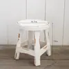 Taburete de Escritorio Rústico de Madera Maciza Estilo Vintage, Silla Pequeña Creativa Personalizada, Soporte para Flores, Accesorio de Decoración para el Hogar, Accesorio Decorativo, Adorno