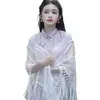 2025 Novo Estilo Xale Cheongsam Longa Franja Renda Manto com Novo Estilo Antigo Chinês Xale Externo Primavera e Verão