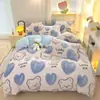 Funda de edredón de terciopelo de copo de nieve pieza única Invierno gruesa cálida doble cara franela terciopelo de leche felpa forro polar de coral funda de edredón al por mayor