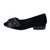 Zapatos de Mujer Puntiagudos 2026 Estilo Nuevo Bailarinas Planas con Lazo de Pedrería Antideslizantes de Tacón Bajo Casuales Estilo Coreano para Todas las Estaciones Zapatos de Trabajo