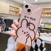Estuche blando con dibujo de conejo y oso para Apple 12, iPhone 15, Pro Max, 14 y pareja.