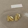 Aretes de contraste de color dorado y plateado de estilo frío para mujer, personalidad exagerada europea y americana, simples, únicos, temperamento de moda, aretes que combinan con todo