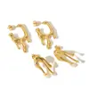 Pendientes populares de celebridades de internet de Europa y Estados Unidos, pendientes de acero inoxidable chapado en oro de 18k con diseño de gotas de agua líquidas, pendientes que no se decoloran, venta al por mayor
