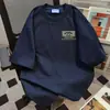 Camiseta Simples Estilo Americano com Estampa de Letras, Gola Redonda, Manga Curta, para Mulheres, Verão 2026, Versátil, Estilo de Rua Solto, Top para Casal, Ins
