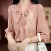 Moda de Primavera 2026 para Mamás, Blusa de Gasa con Mangas Tres Cuartos, Camiseta Delgada, Top Delgado de Verano para Mujeres de Mediana Edad y Mayores