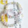 Pulsera de Piedra Ojo de Gato de 8 mm con Diseño Bicolor Graduado Transparente Hielo, Pulsera de Piedra Shoushan con Cuentas de Vidrio, Joyería Suave que se Envuelve Alrededor del Dedo