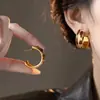 Pendientes retro de moda con estampado de leopardo en forma de C, únicos y elegantes, con un diseño de nicho, un toque de alta gama y una estética fresca y minimalista