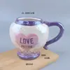 Taza de Cerámica Creativa Nueva de Amor, Taza de Cerámica Linda de Emoción Sanadora Tridimensional, Regalo de Graduación, Recuerdo