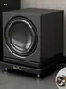 Bandeja para Altavoz Soporte de Audio Estantería Pies para Subwoofer Soporte Altavoces de Cine en Casa de Pie Tablero de Absorción de Choques de Doble Capa