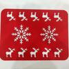 Comércio exterior Tapete de mesa de isolamento oco transfronteiriço Floco de neve vermelho Tapete de chá não tecido Mesa de jantar Tapete decorativo Feltro Placemat