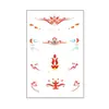 Adesivos de sobrancelha para canto do olho performance de férias infantis à prova d'água tatuagem duradoura adesivos segurança fada hanfu acessórios flor brilho