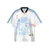 2025 Nuevas Camisetas Deportivas de Manga Corta Transpirables de Verano Estilo Retro Americano para Parejas, Jerseys Delgados con Empalmes