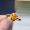 Anillo Fanta Natural de Alta Claridad y Brillo Brillante, Piedra Suelta Tamaño 5*6mm, Plata de Ley S925, Engaste Finamente Elaborado
