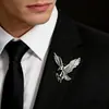 Medallas Retro Europeas y Americanas para Hombres y Mujeres, Insignias de Águila, Broches con Marco de Águila, Insignias de Solapa, Joyería Japonesa y Coreana Transfronteriza
