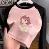 Ropa interior térmica para niñas Otoño/Invierno Niños Forro polar Cálido Color contrastante Manga larga Camiseta Versátil Cuello redondo Casual Prenda interior