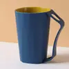 Taza de Cepillo Creativa Nórdica para Pareja Taza para Lavar con Asa Cilindro Dental Taza para Enjuague Bucal de Dos Colores Vaso de Agua de Plástico Vaso Dental