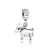 Venta caliente transfronteriza, colgante de plata con los 12 animales del zodiaco, llavero, pulsera DIY, accesorios de joyería, venta al por mayor