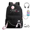 Stray kids combinación alrededor de la misma mochila mochila mochila bolsa Estudiantes coreanos hombres y mujeres Gran Capacidad Nuevo