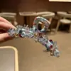 Pinza para el pelo de flor de cristal estilo coreano, disco para la parte trasera de la cabeza, clip para el pelo, sentido avanzado, lujo ligero, pinza de tiburón, clip grande de moda