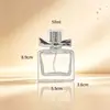 Botella de perfume de 35 ml, botella de vidrio vacía, botella recargable hecha a mano, nano spray, botella portátil para viaje con tapa de repuesto a presión