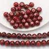 Novas Contas de Luz com Padrão de Tinta de 8mm Contas Redondas Furo Médio Contas de Vidro Lisas Acessórios para Joias Pulseiras Brincos