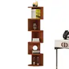 Estante de Almacenamiento Creativo Triangular de Múltiples Niveles para Piso, para Uso en Casa en Sala de Estar, Dormitorio, Estudio, Estantería de Esquina, Librero