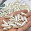 Perlas de Imitación ABS Forma de Gota de Agua Perforadas Cuentas Hechas a Mano Enhebrado DIY Estilo Antiguo Pasador Colgante de Borla Borla de Perlas