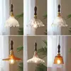 Luminária de cabeceira de quarto vintage estilo francês, recarregável e sem fio, sensor de entrada de balcão de bar retrô, lustre de vidro florido