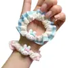 Diadema de encaje con diseño de conejito Miffy, scrunchie dulce y lindo para coleta con alta elasticidad