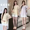 Nuevos Tops de Maternidad Verano 2026, Estilo Fresco y Suave con Bordes Fruncidos, Camisetas de Maternidad Simples y Versátiles