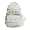 Mochila Estudantil de Alto Valor para Meninas, Grande Capacidade, Alças Duplas nos Ombros, para Alunos do Ensino Fundamental II, Ensino Médio, Universidade, Bonita, Estilo Coreano, Simples, Mochila Casual