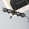 Gótico Retro Europeo y Americano Gargantilla de Encaje Negro Combinación de Pulsera Borla Personalizada Cadena para Clavícula Estilo Mid-Century